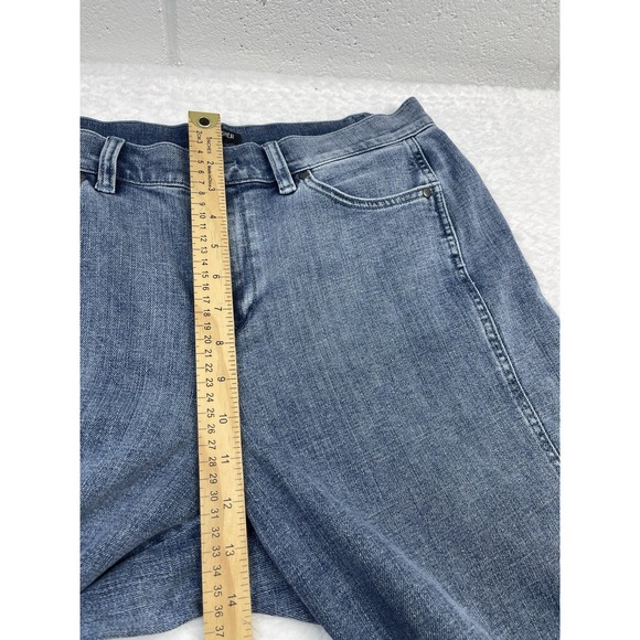 Eileen Fisher Lantern Jeans Women's Large Organic Cotton Ankle Denim Stretch M - Picture 3 of 9